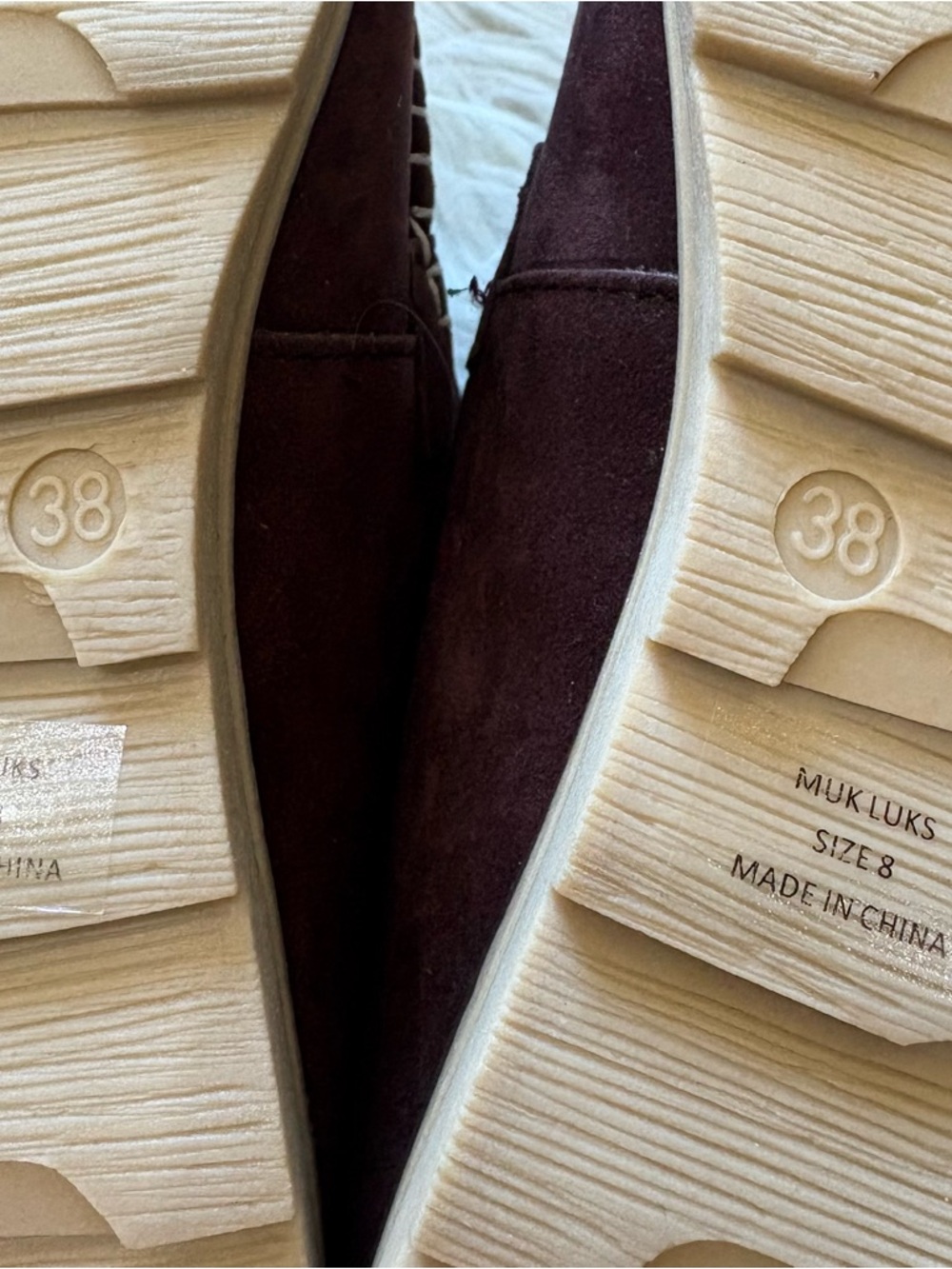 Muk Luks Deep Purple Lace Up Ankle Booties Size 38 = Women’s 8 NEW - Picture 6 of 6